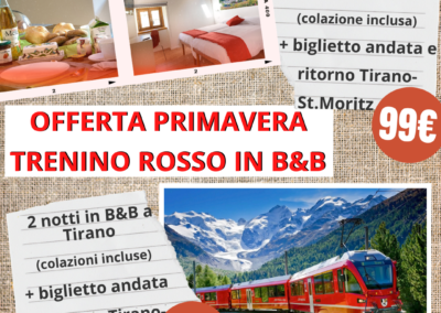 Offerta di primavera: Trenino Rosso e B&B a Tirano