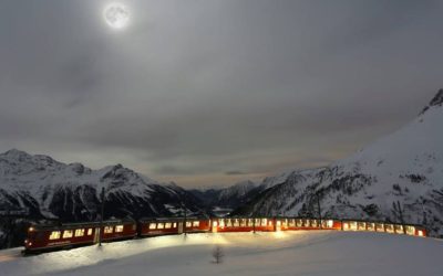 SLITTATA AL CHIAR DI LUNA CON IL TRENINO ROSSO